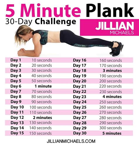 Printable Plank Challenge